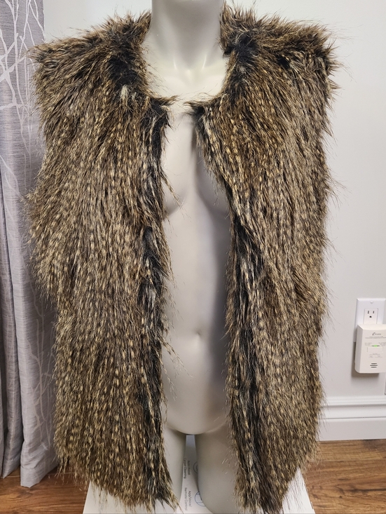 Regal Faux Fur Jackets & Blazers - Regal Faux Fur Long Vest - Brown